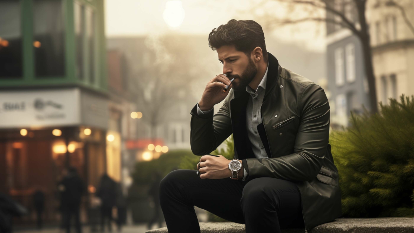 How Long Does Delta 8 Carts Stay In Your System? 4 Indacloud. A Man Smoking Outside Looking At Wristwatch Streetsi 407B6456 9875 47E3 B949 856291679782