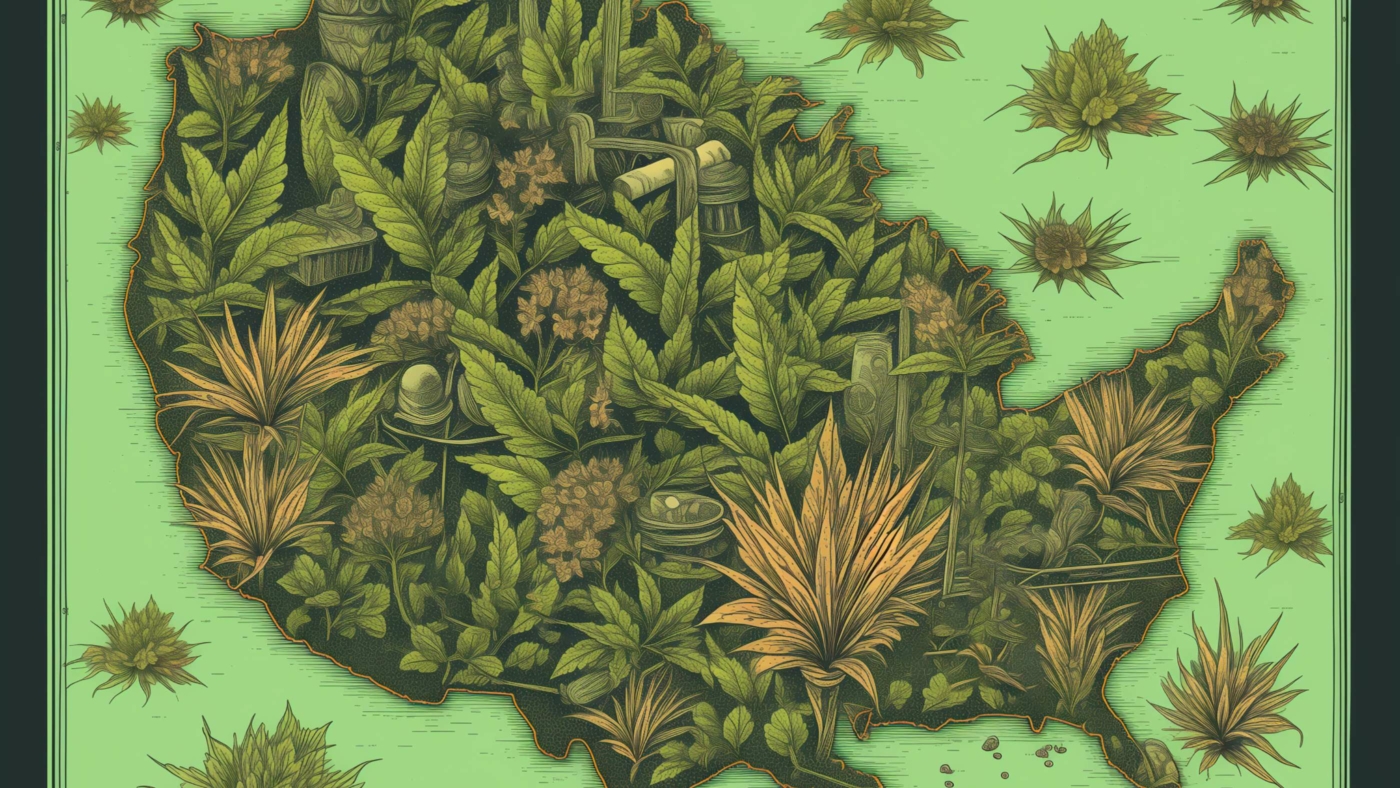 Do All States Allow The Sale Of Delta 8 Prerolls? 8 Indacloud. A Map Of The Usa With Weed Flowers Depicted In The M A4585562 3D9B 43F9 9418 F82Bb6C5173B