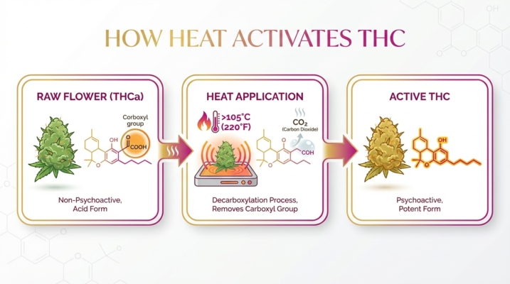 Thc Vs Thca Percentage: Understanding Cannabinoid Intake &Amp; Effects 1 Thc Decarboxylation Process